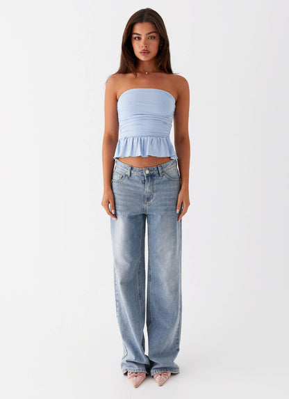 Bella Lou Tube Top - Blue