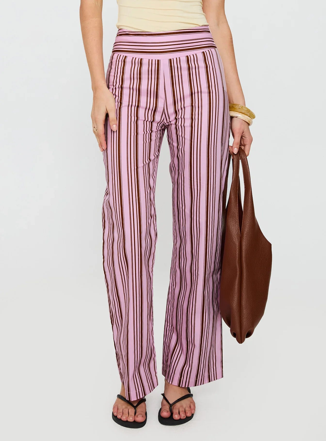 Leocadie Pants Pink Stripe
