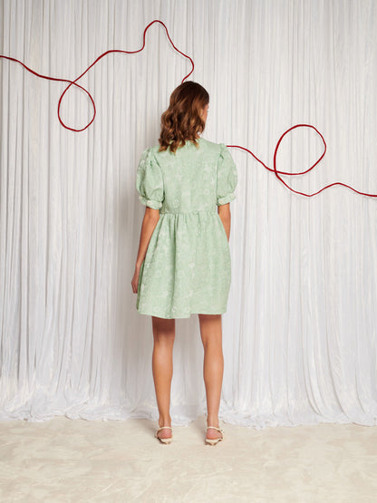 Plume Jacquard Mini Dress