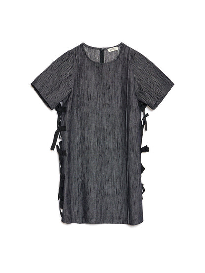 Horseback Bow Mini Dress