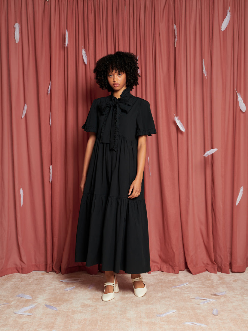Heron Bow Midi Dress