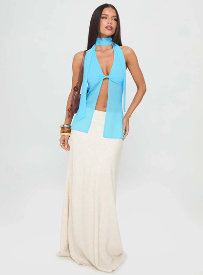 Scarface Tie Top Blue