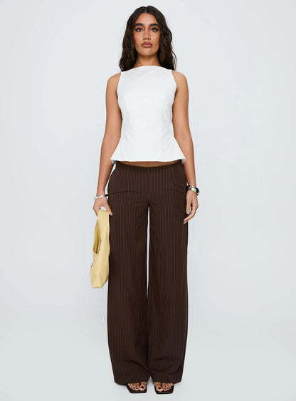 Inner Glow Open Back Top White