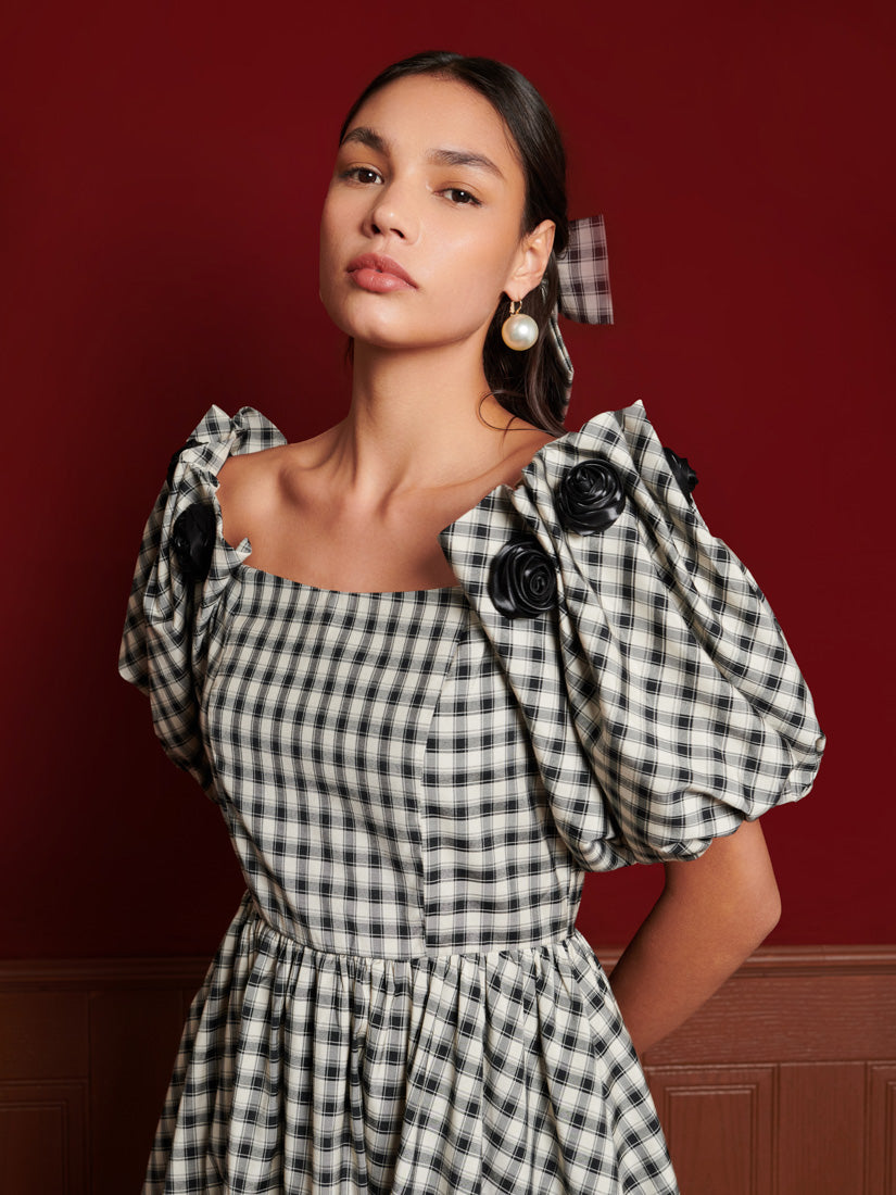 Thelma Check Mini Dress