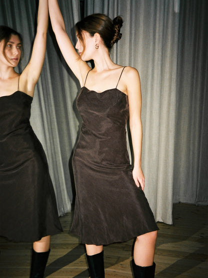 Dream Dress Midi Dark Mocha