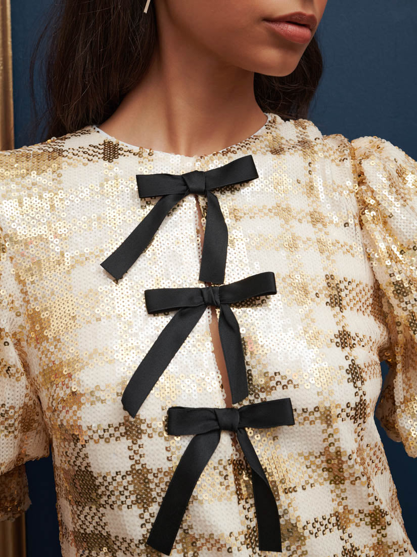 Allusions Sequin Bow Dress