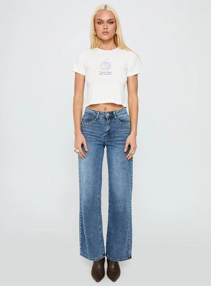 My Girl Graphic Top White