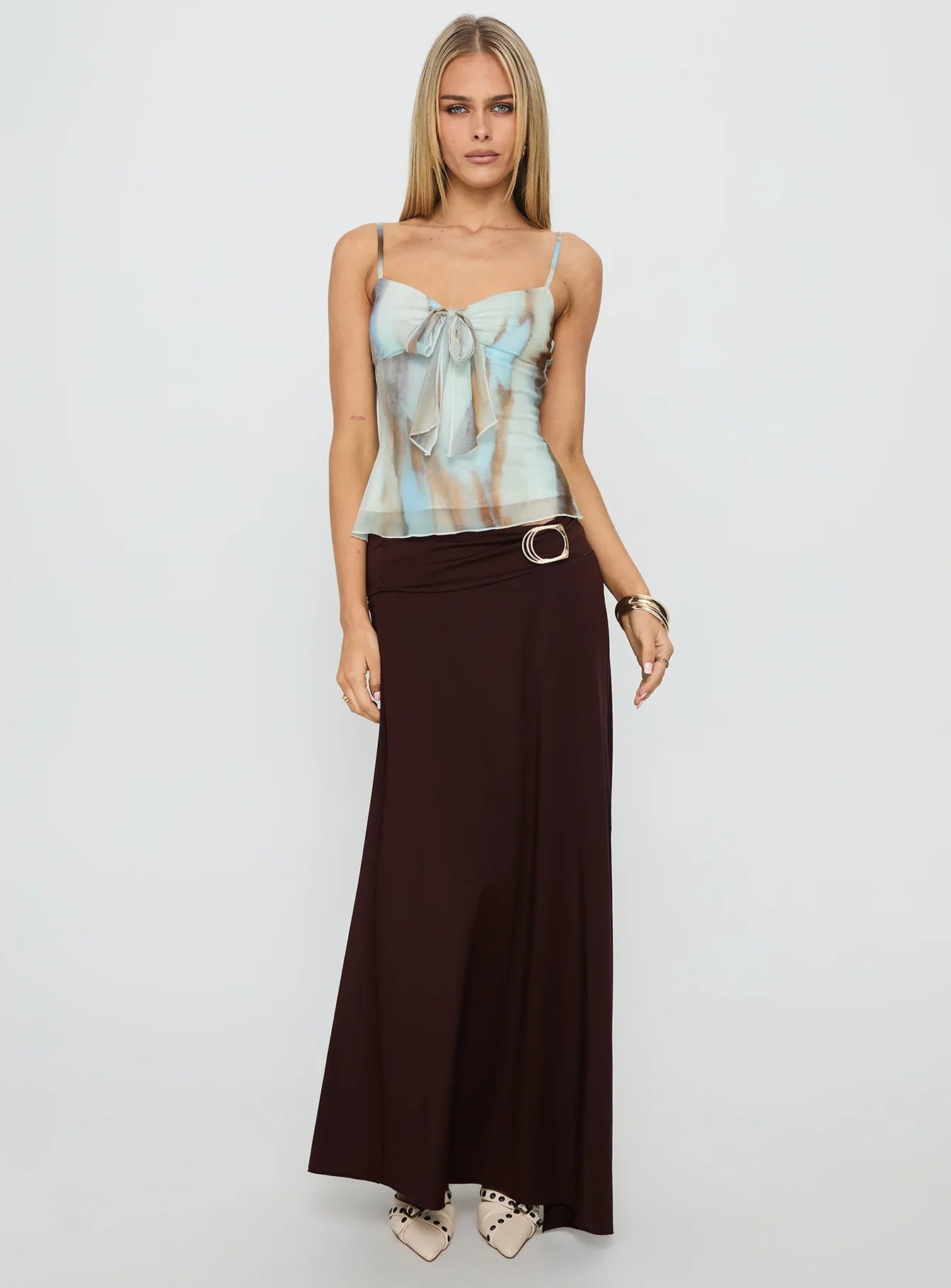 Bloomsbury Top Blue / Brown