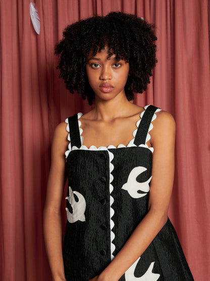 Swallow Hearts Mini Dress