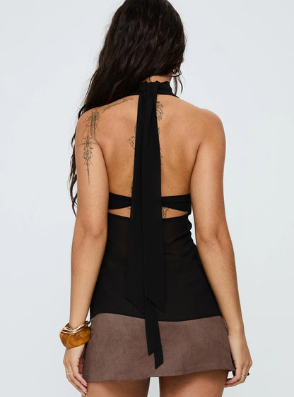 Scarface Tie Top Black