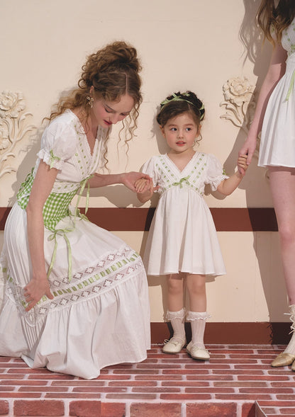 Toddler Girl Green Apple Paradise Dress