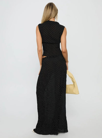 Ford Maxi Skirt Onyx Polka