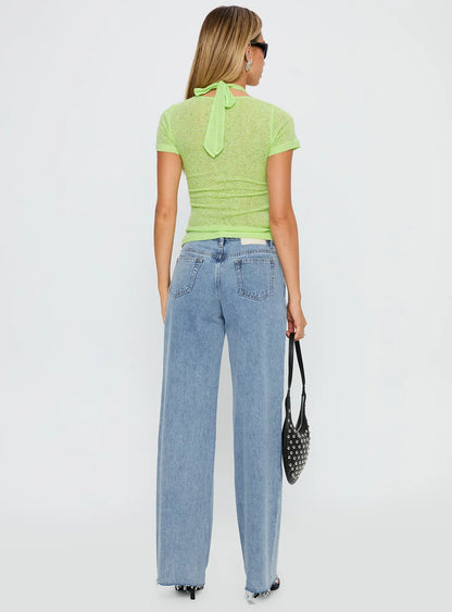 Darla Low Rise Straight Jean Vintage Blue Wash