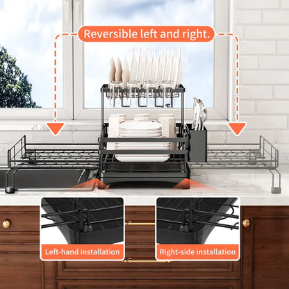 Reversible left or right pull-out tray installation