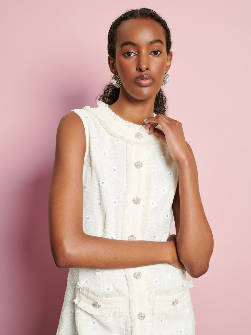 Meadow Tweed Mini Dress