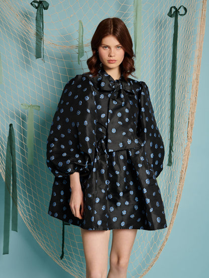Paddle Jacquard Mini Dress