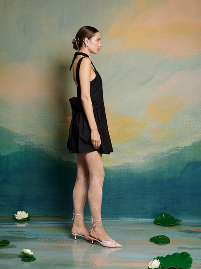 Lyrical Bow Mini Dress