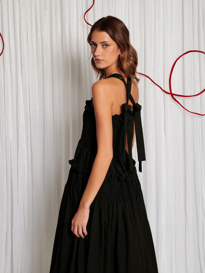 Heartstrings Cross Straps Midi Dress