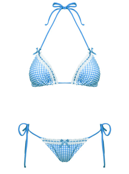 Crispy Bikini Bottoms Blue Gingham