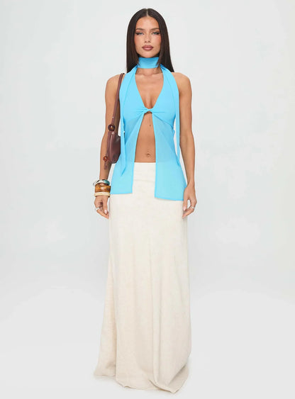 Scarface Tie Top Blue