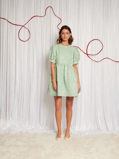 Plume Jacquard Mini Dress