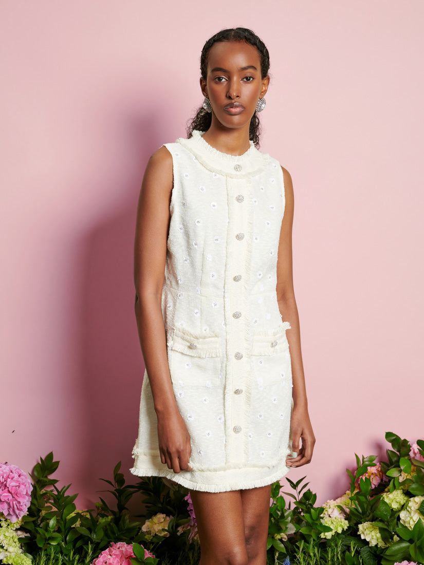 Meadow Tweed Mini Dress